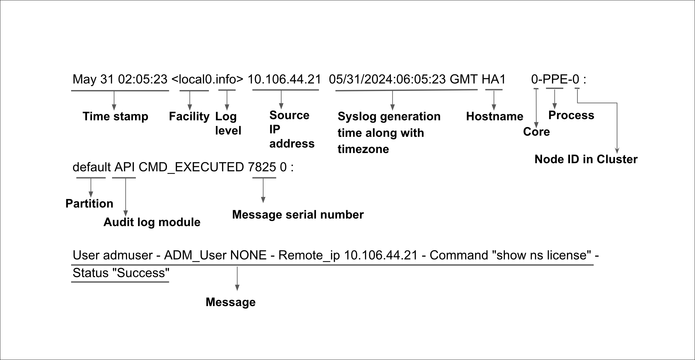 Audit log format