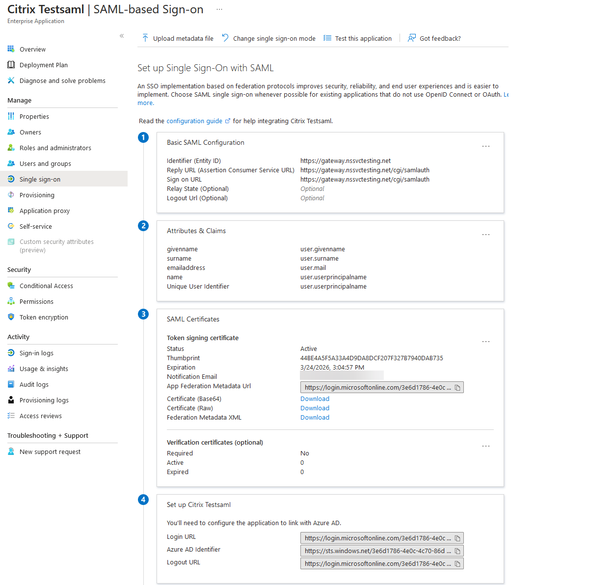 SAML SSO einrichten
