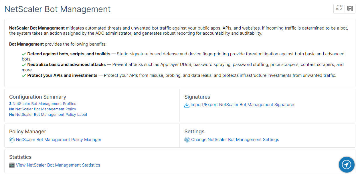 Bot Management Page
