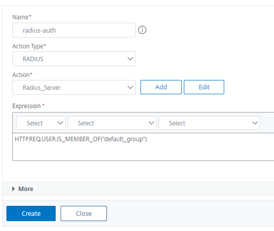 Select the policy for LDAP