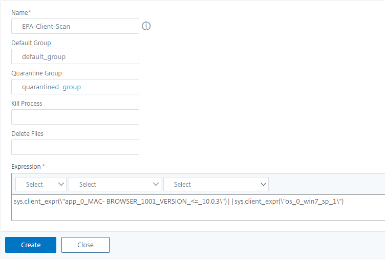 Click to Add an action