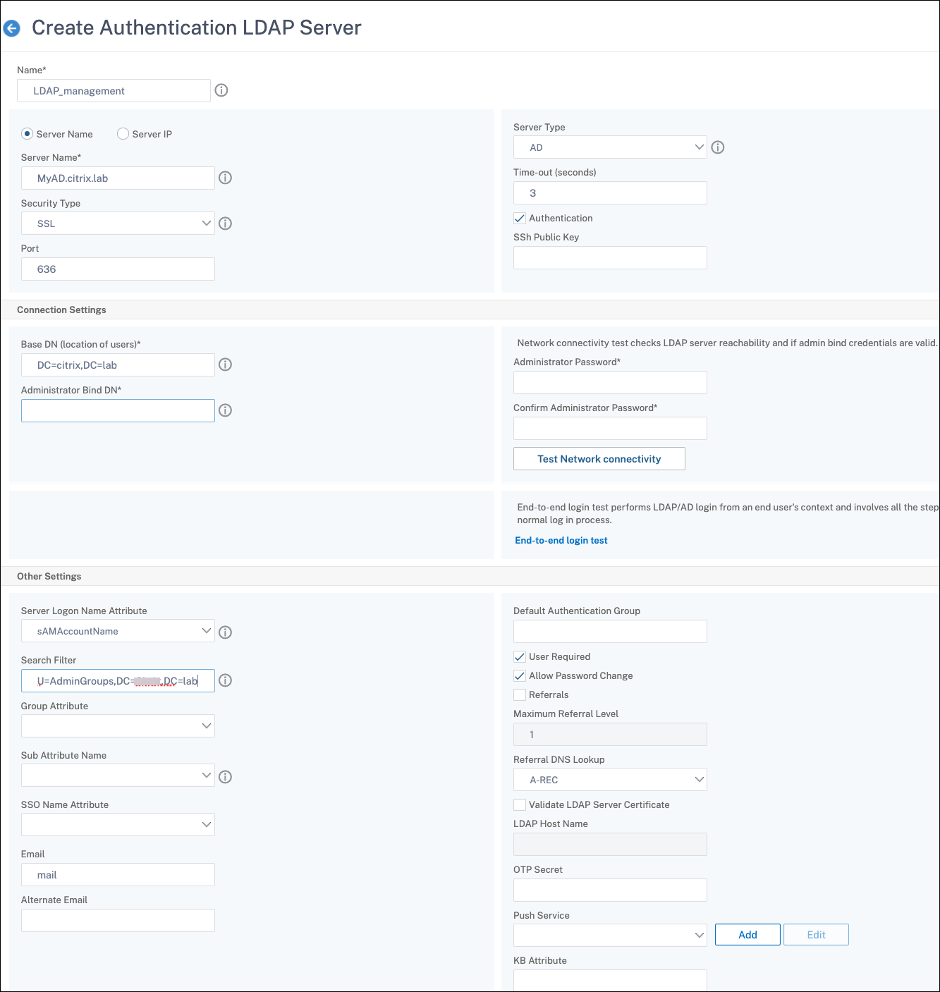 serveur d'authentification LDAP