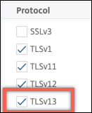Create TLSv13 profile