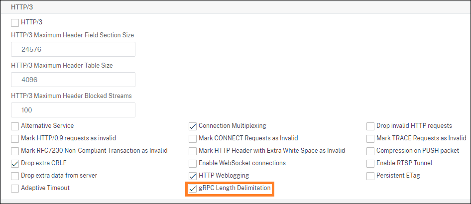 gRPC length delimitation