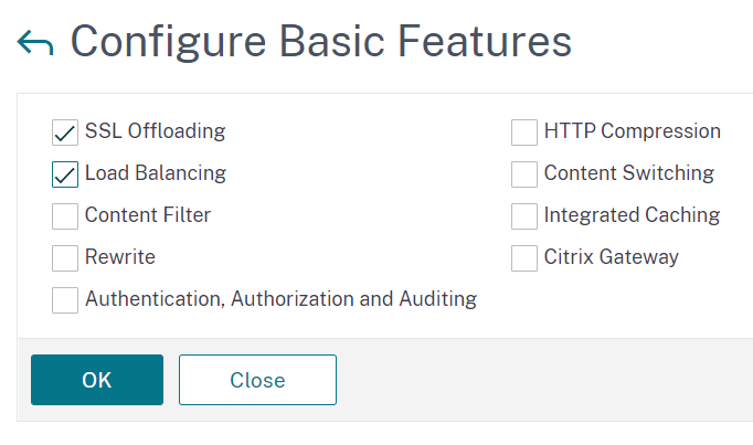 GUI for enabling SSL and load balancing features