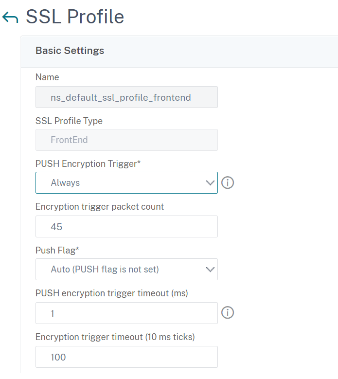 Associate SSL/TLS protocol parameters with the virtual server of type SSL