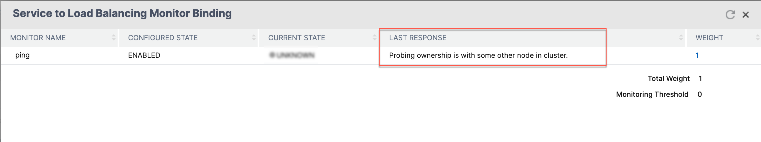 Last response column in service-monitor binding page