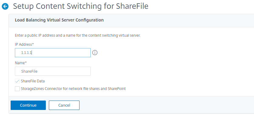 ShareFile cs virtual server