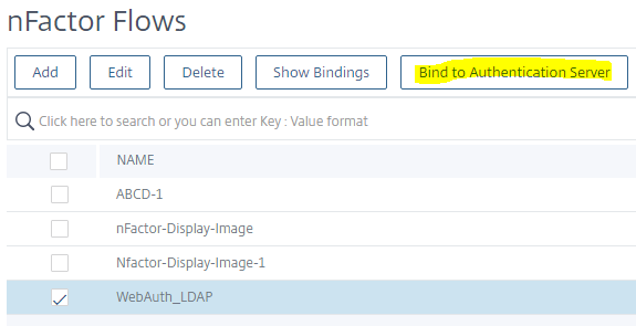 Click bind to auth server