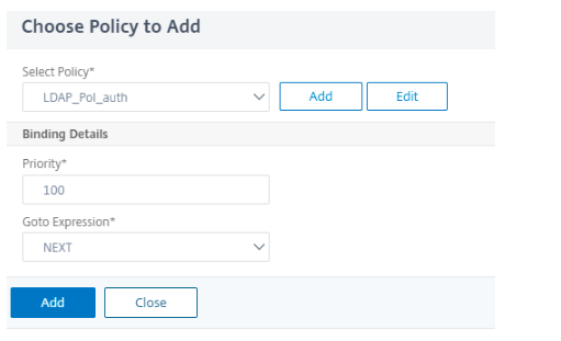 Add LDAP policy