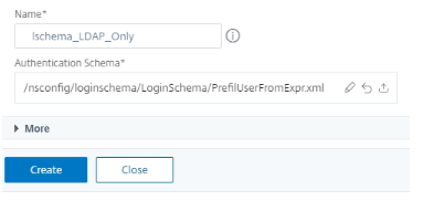 Agregar directiva de autenticación LDAP