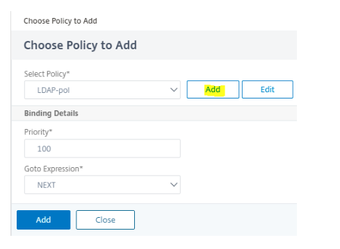 Add LDAP policy