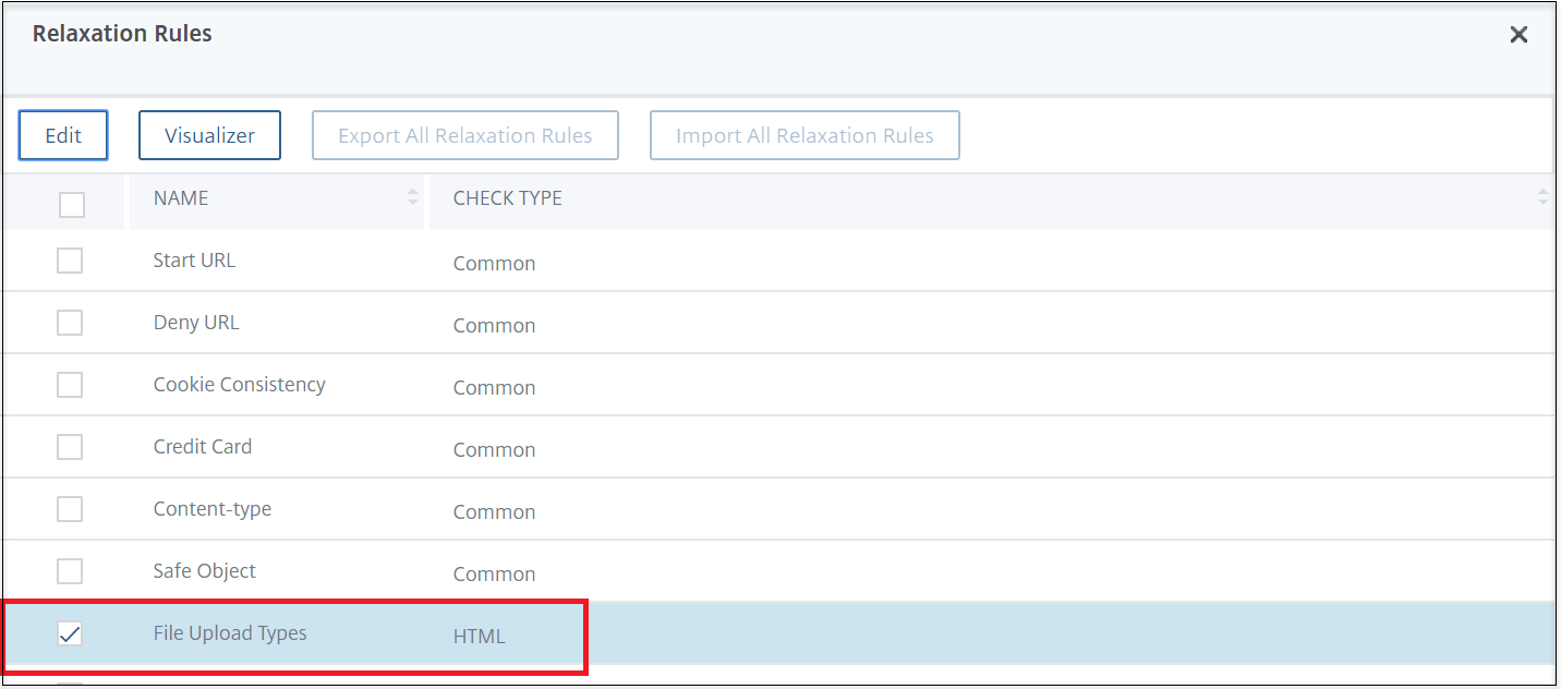 Configuring file upload security settings