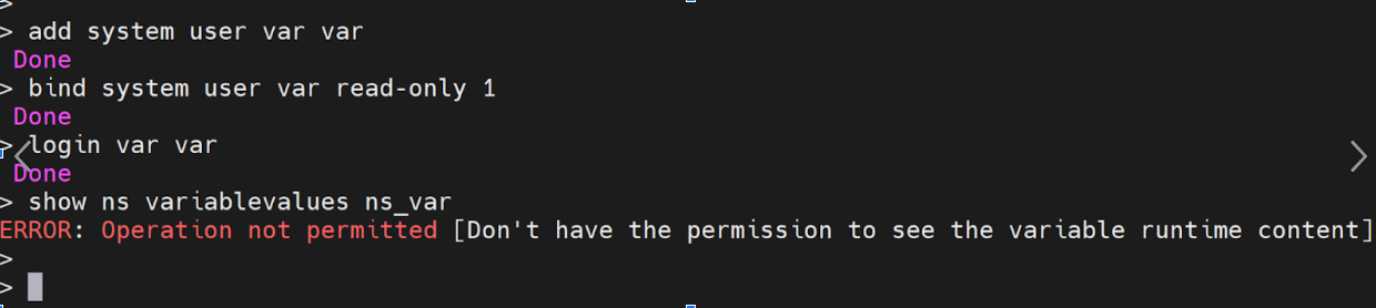 variable privilage error
