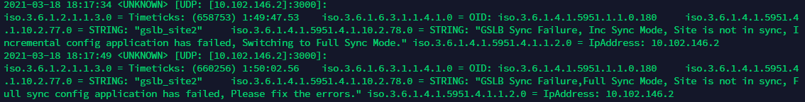 Incremental sync failure
