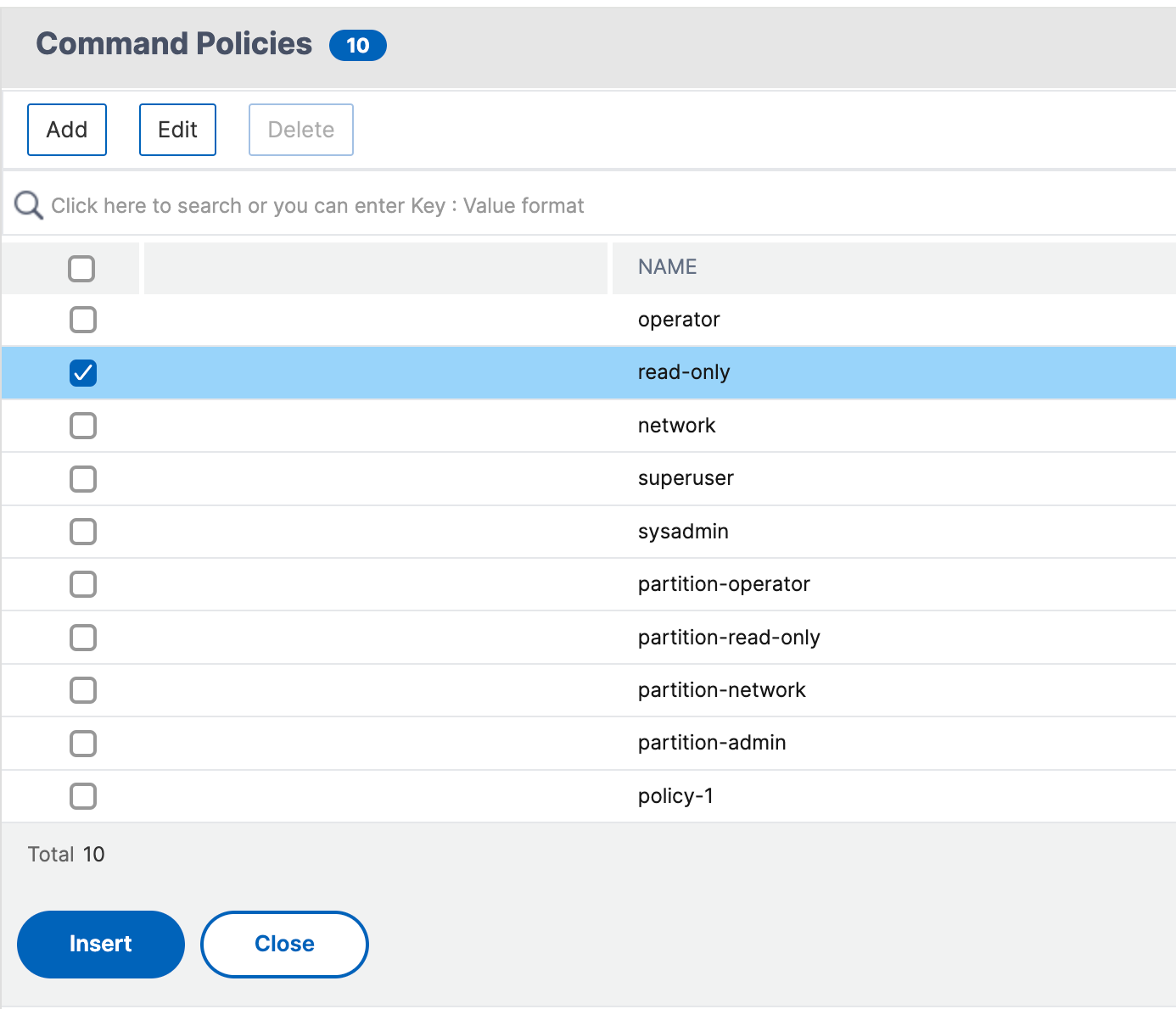 Binden Sie Befehlsrichtlinien an ein Systembenutzergruppenkonto auf der NetScaler GUI