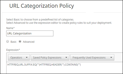 URL category advanced