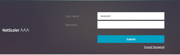 Logon screen