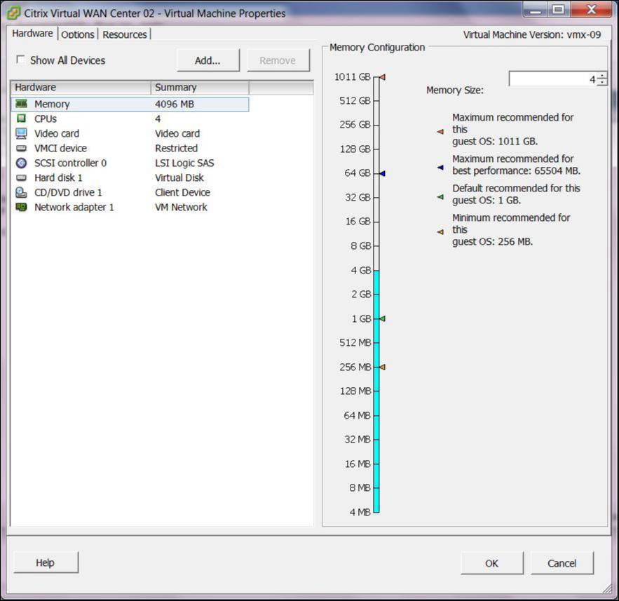 vSphere Client VM 属性