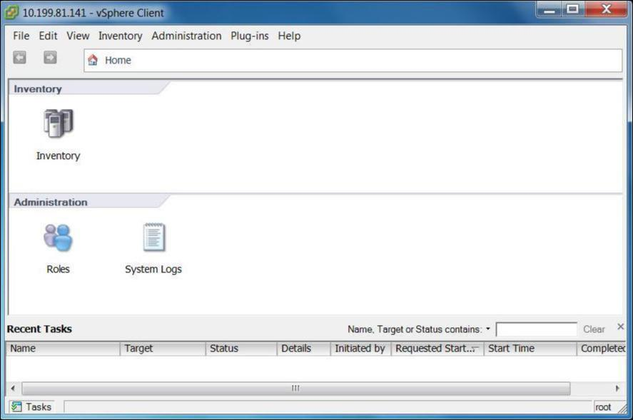 vSphere Client 主页面