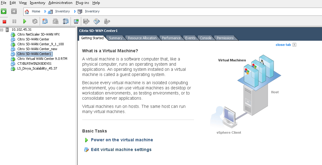 vSphere Client 清单