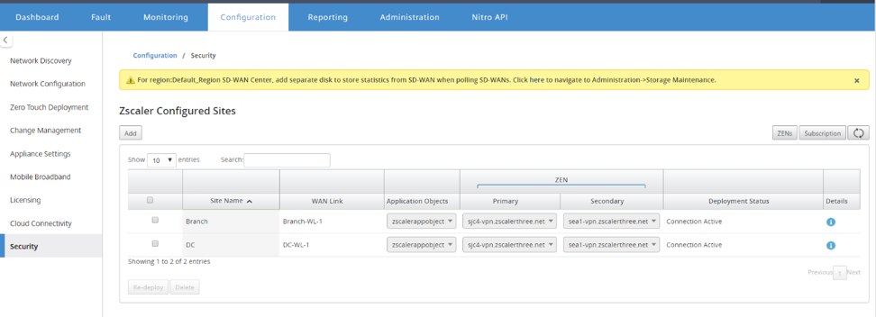 Adding sites to Zscaler