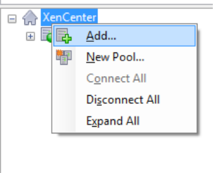 添加 XenCenter