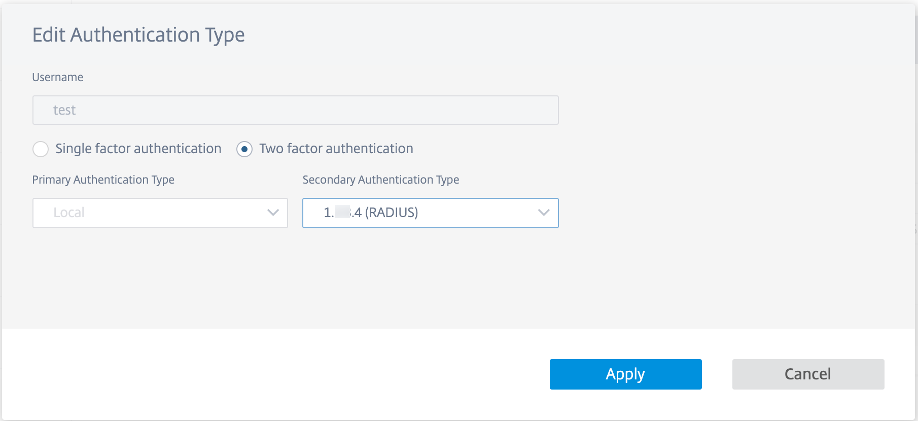 Modificar el tipo de autenticación