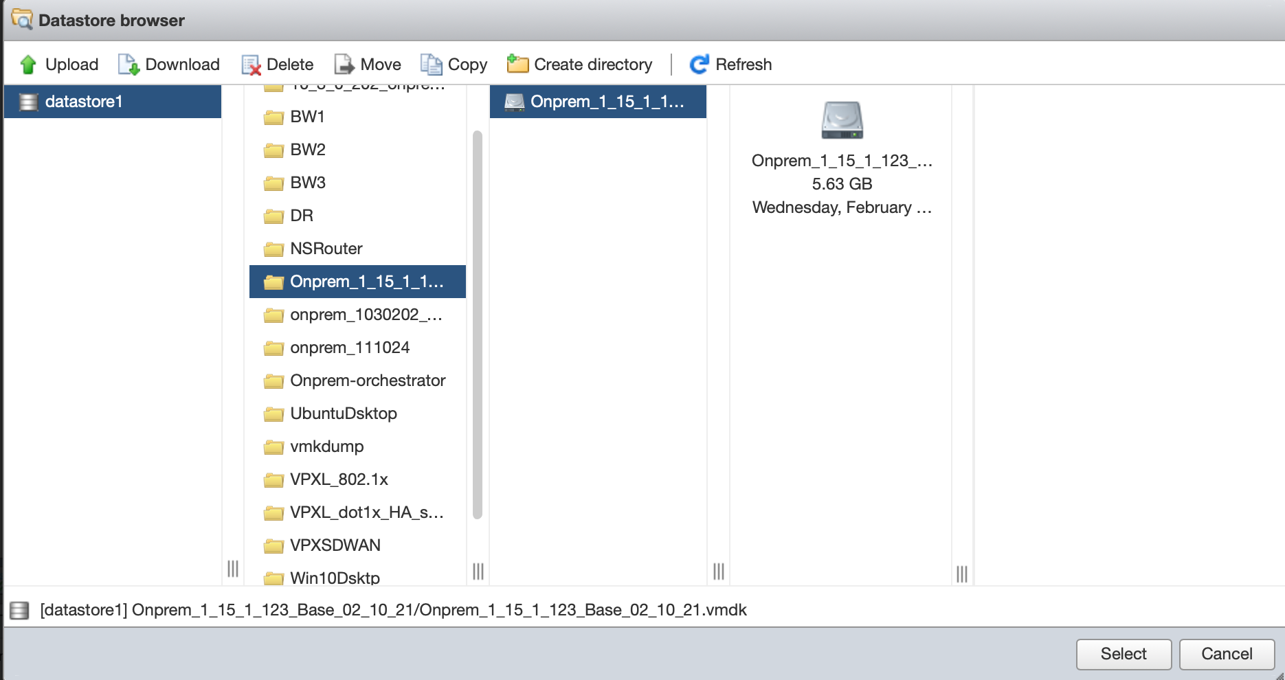 ESXi 既存のディスクを参照