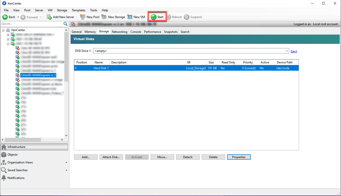 Citrix Hypervisor start