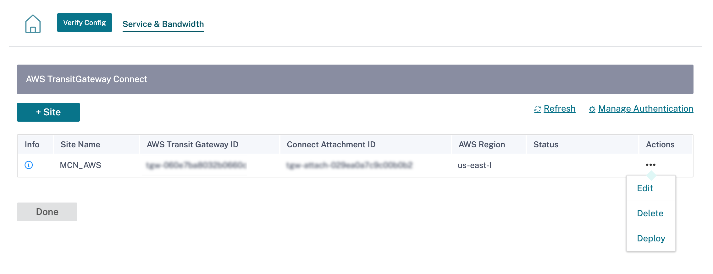 implementación de AWS Transit Gateway Connect
