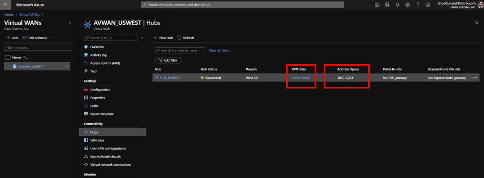 Azure VPN サイト