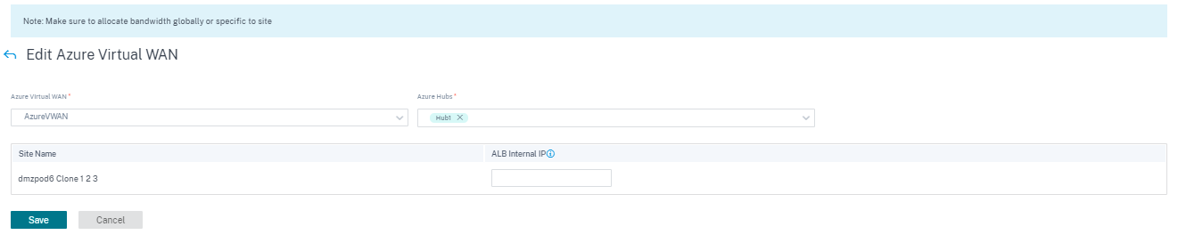 Azure 仮想 WAN サイトの詳細