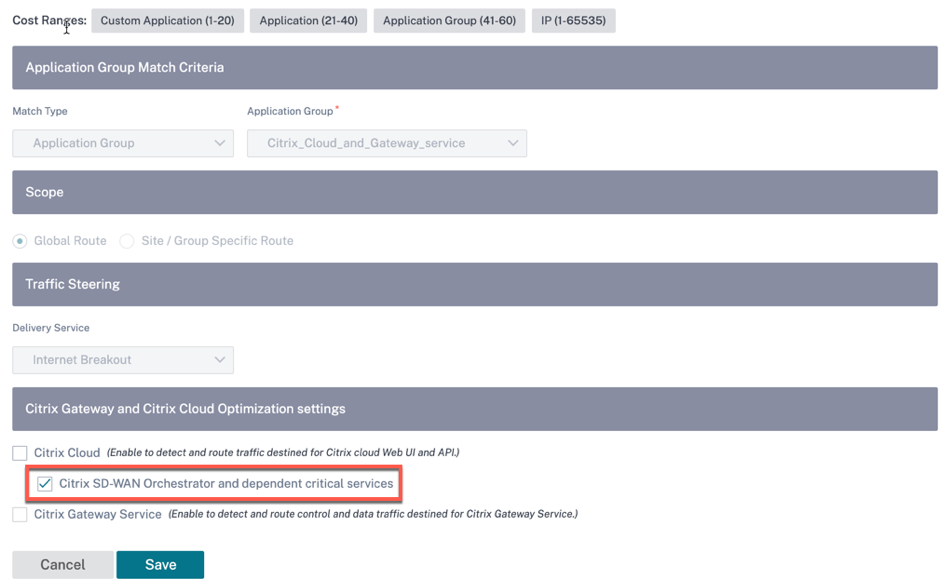 Citrix SD-WAN Orchestrator and dependant critical services