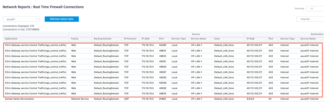 Gateway service firewall connection2