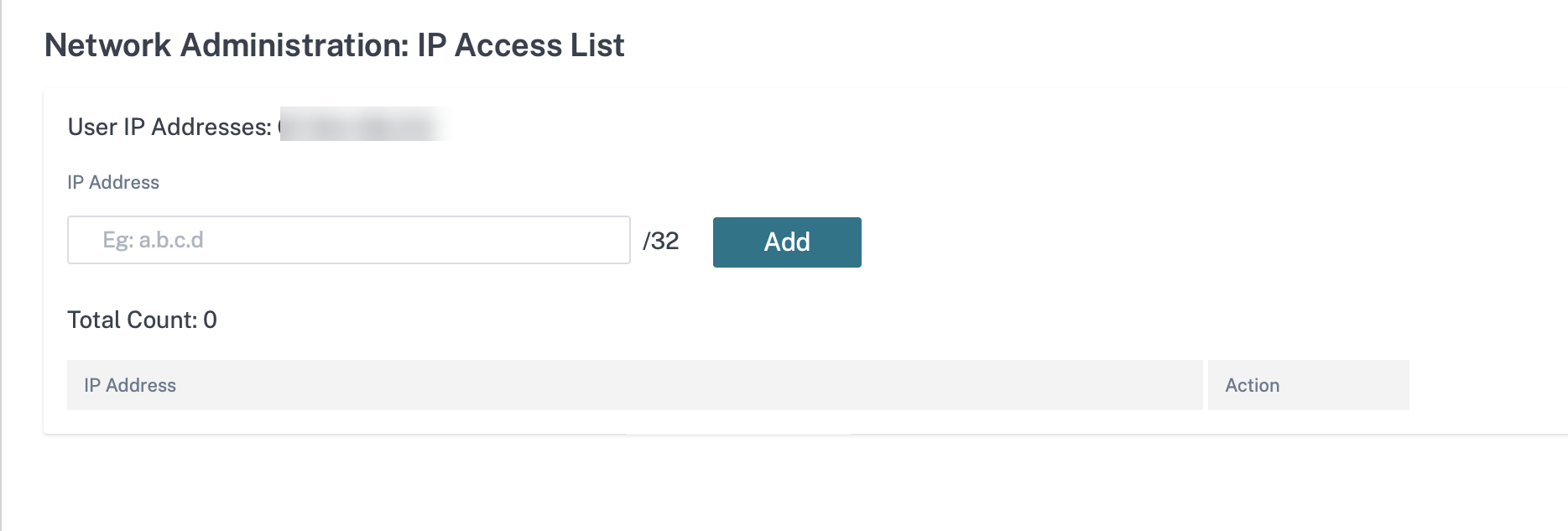 IP-Zugriffsliste