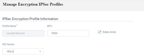 IPsec prof encryption information