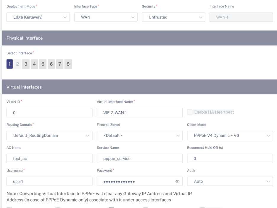 PPPoE-Anmeldeinformationen