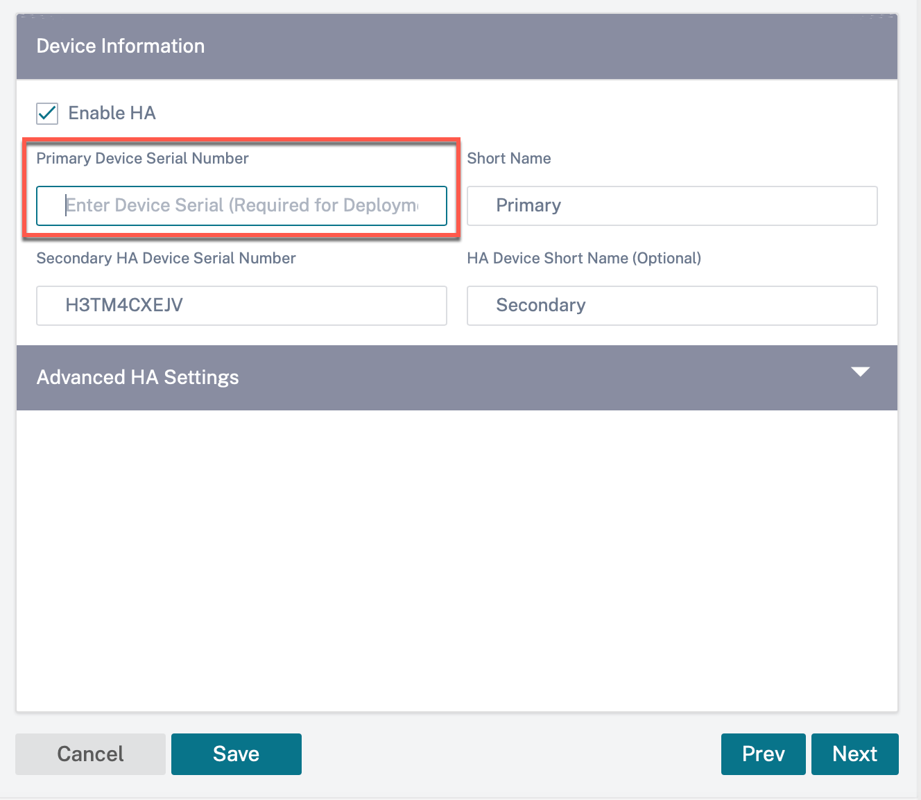Remove affected appliance serial number