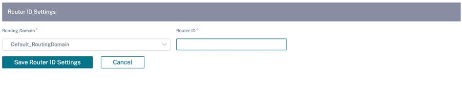 Router-ID-Einstellungen