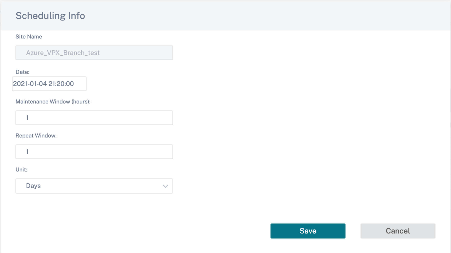 Scheduling information