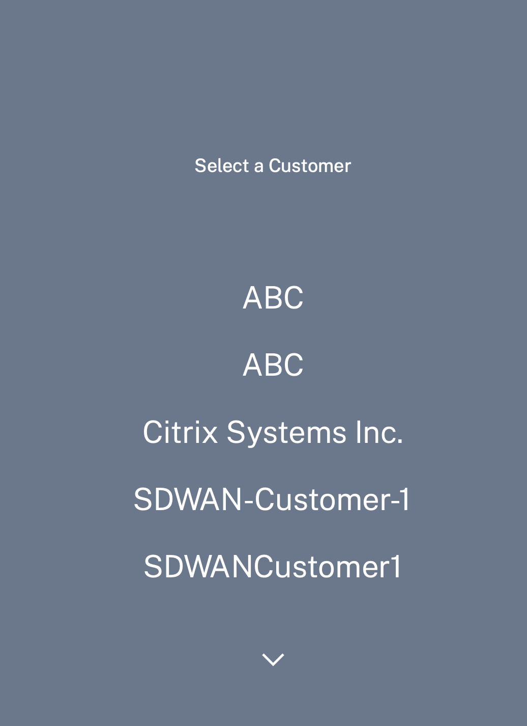 Select customer