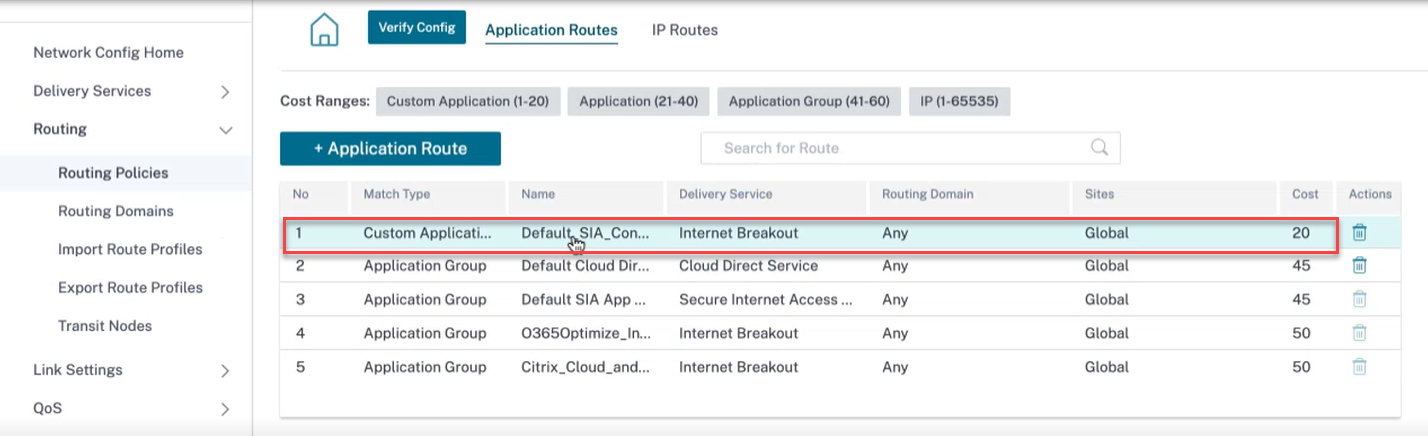 SIA application route