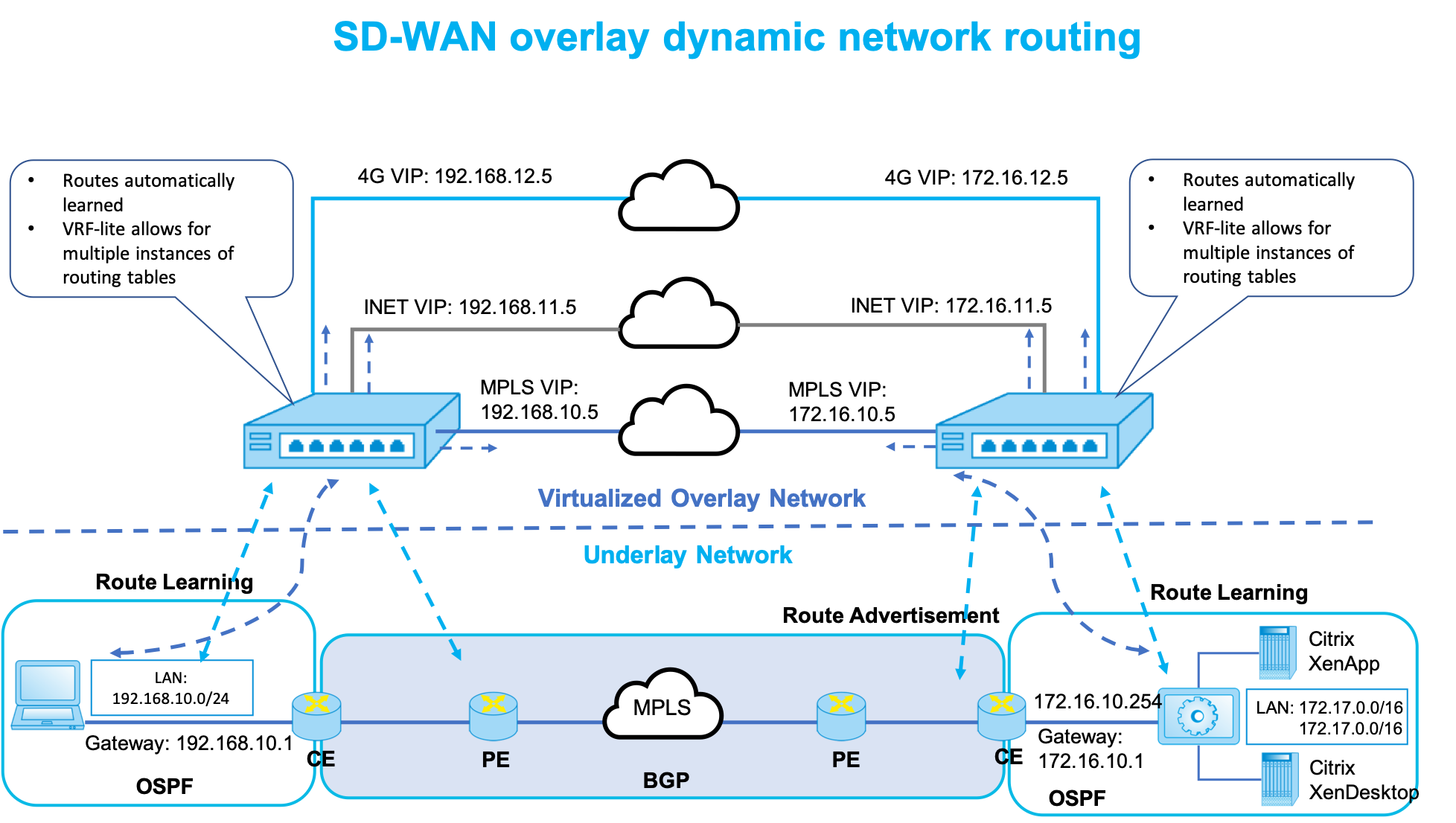 SD-WAN ダイナミックルーティング