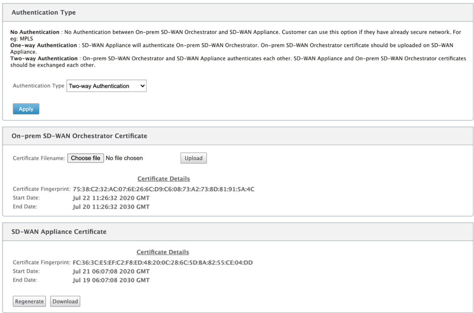 Citrix SD-WAN Orchestrator für lokalen Authentifizierungstyp