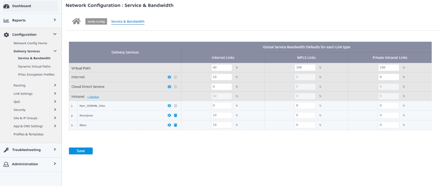 Option "Lieferservice"