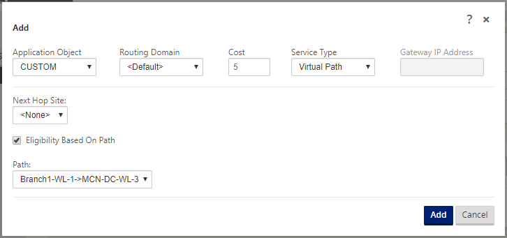 SD-WAN Anwendungslenkung