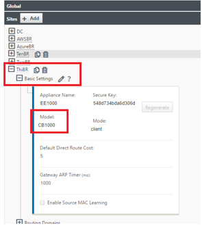 SD-WAN Zero-Touch-Bereitstellungs-Site Grundeinstellungen