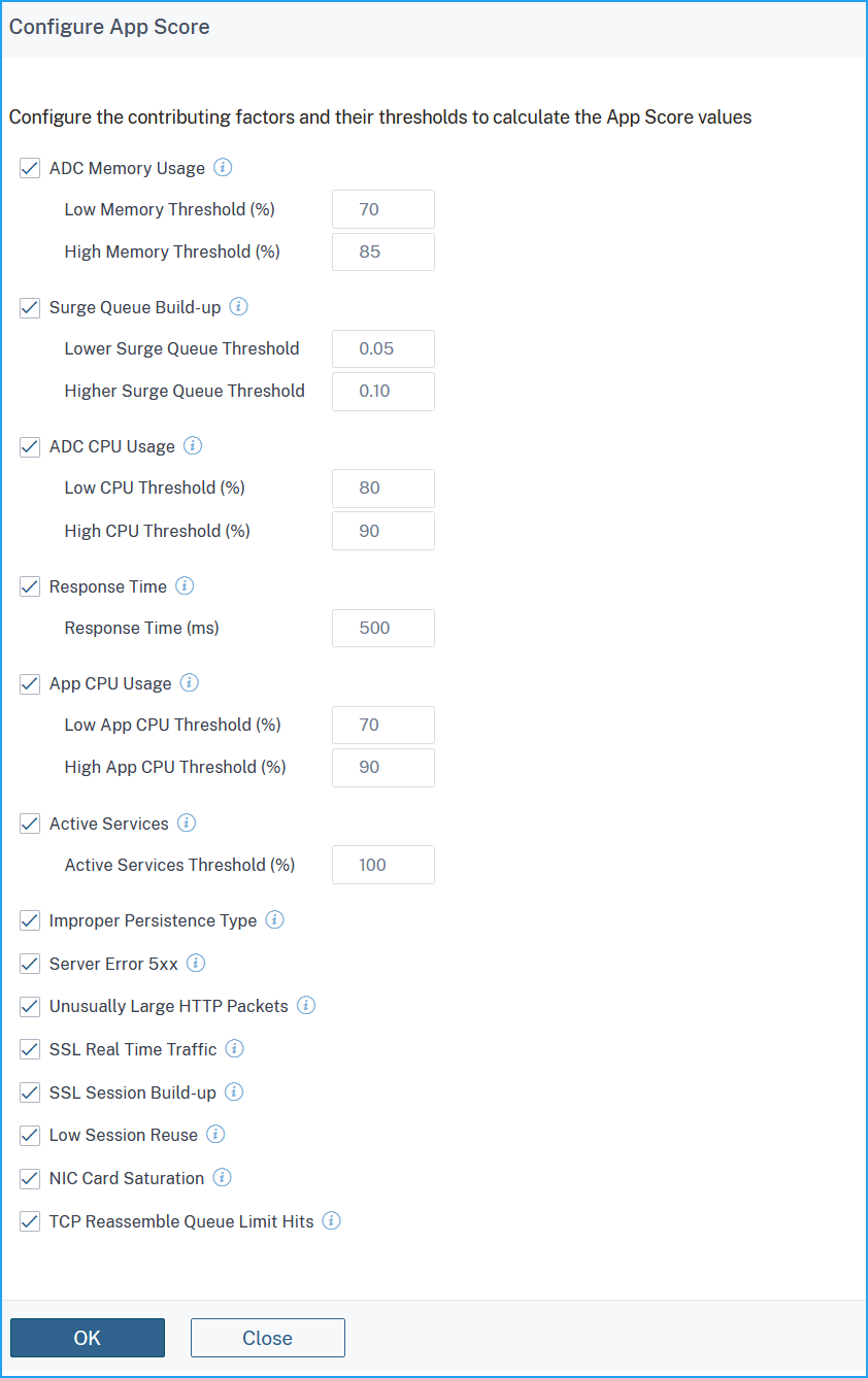 App score components