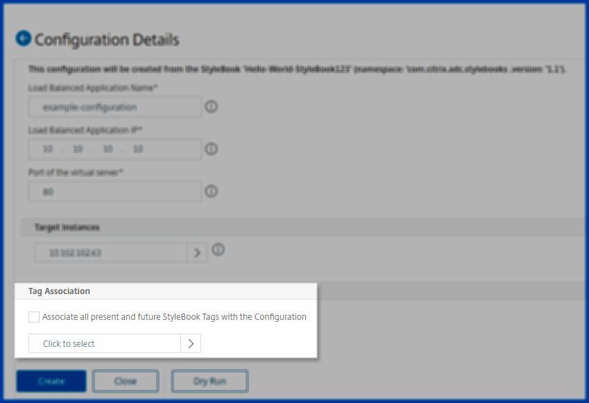 Associate StyleBook tags with its configuration pack